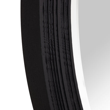 Cirque - Modern Black Ash Round Mirror - image 5