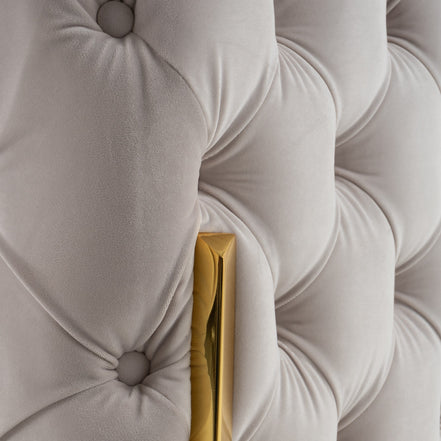 Clarice - Transitional Light Beige Velvet Chair - image 4