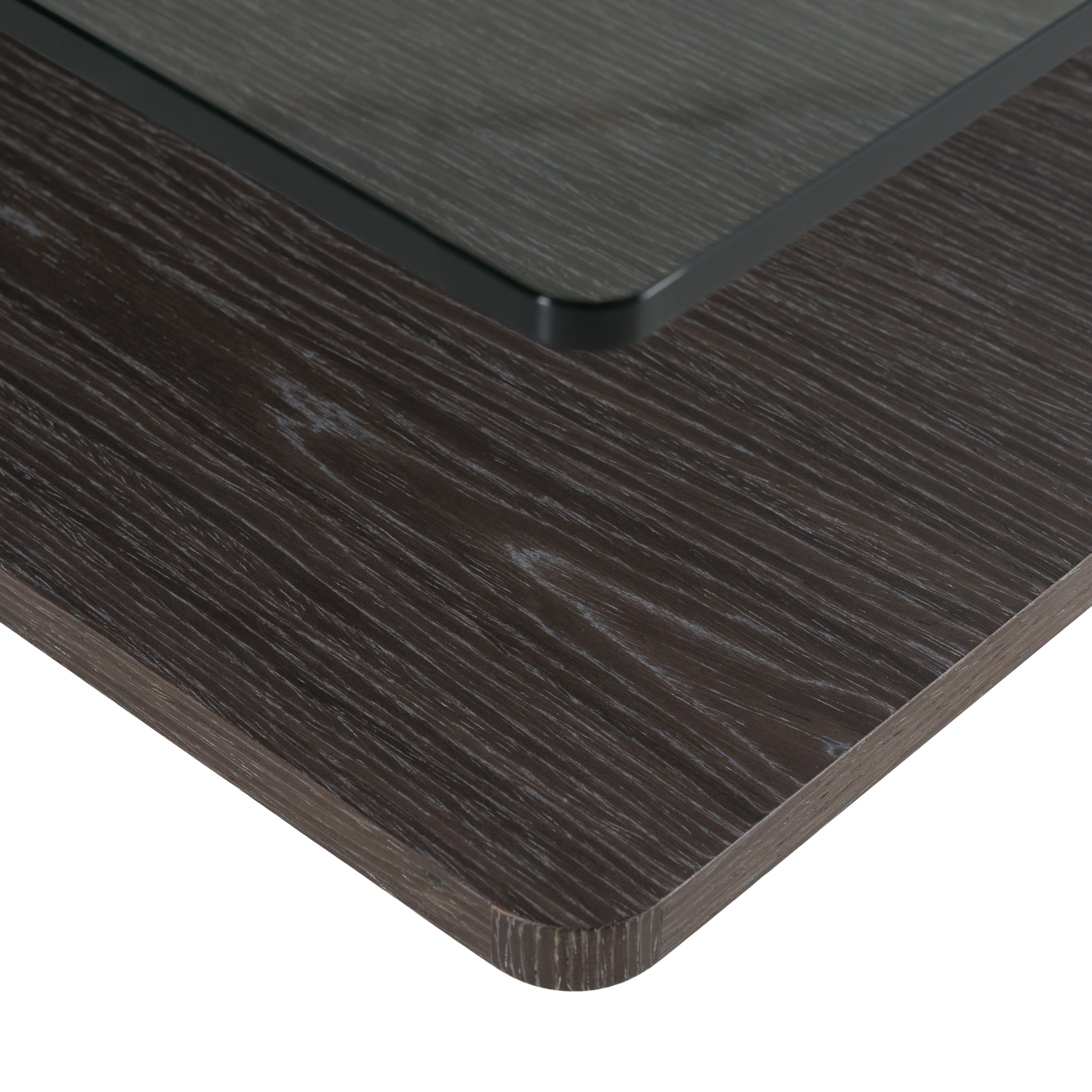 Clarion Modern Grey Elm & Glass Coffee Table - image 2