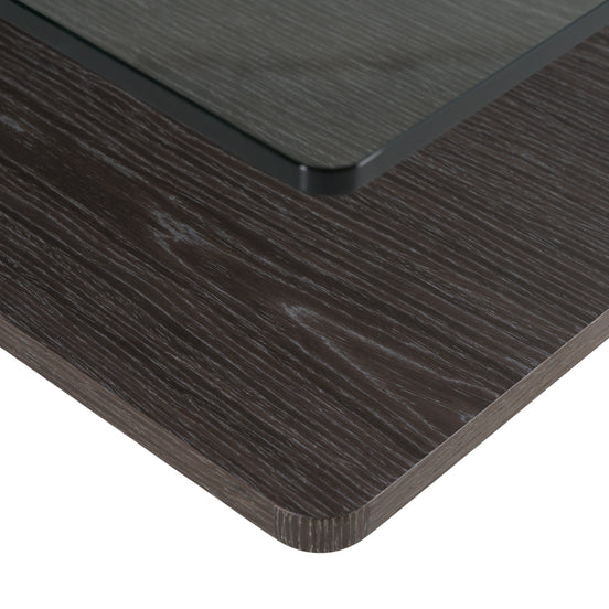 Clarion Modern Grey Elm & Glass Coffee Table - image 2