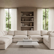 Clarion - Modern White & Clear Glass Coffee Table - image 4