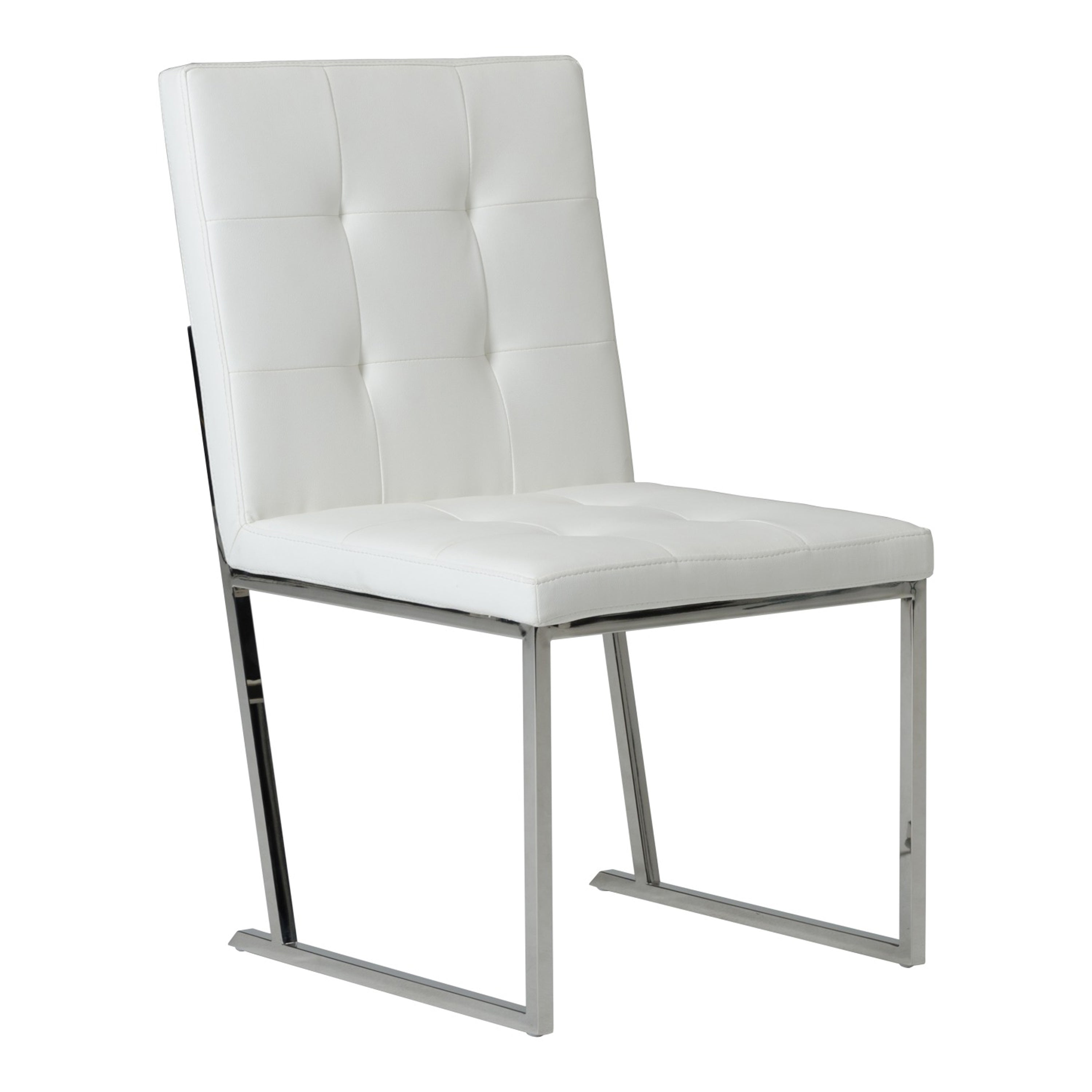 Click - Modern White Leatherette Dining Chair (Set of 2) - image 4