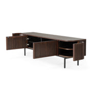 Clifton - Modern Smoked Ash Tall TV Stand - image 4