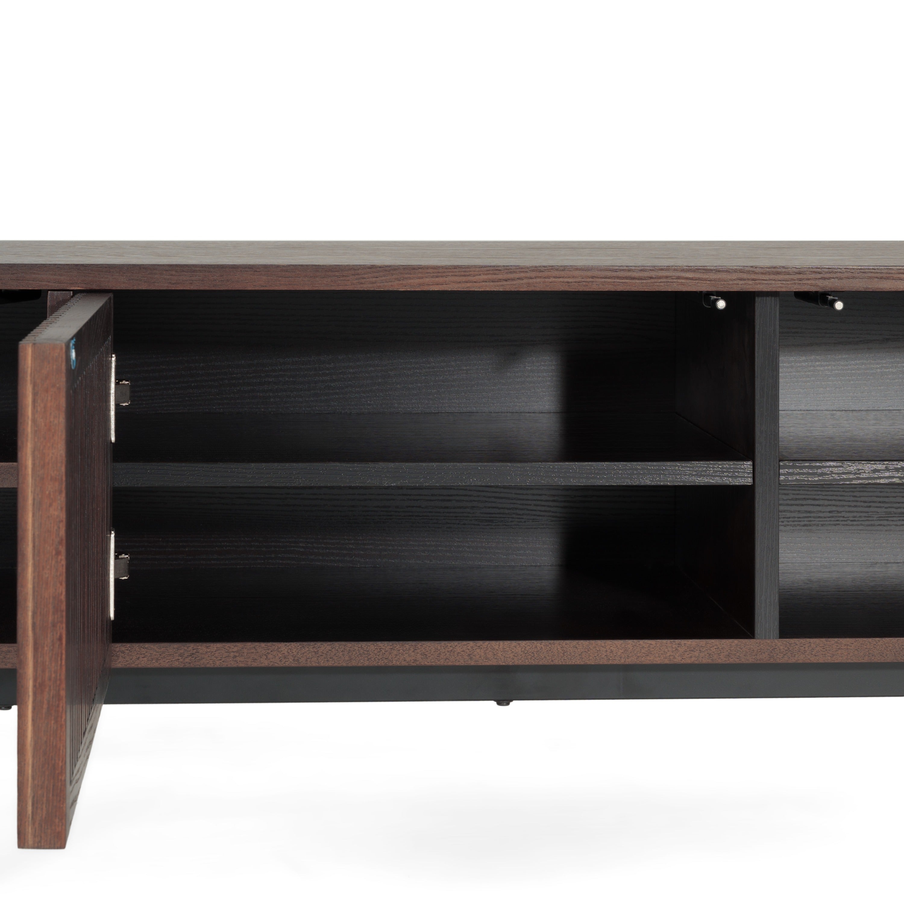 Clifton - Modern Smoked Ash Tall TV Stand - image 5