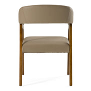 Clive Mid-Century Taupe & Walnut Dining Chair - image 4