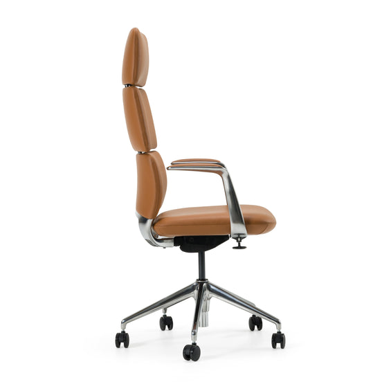 Clyne - Modern Camel Vegan Leather Executive Office Chair - image 2