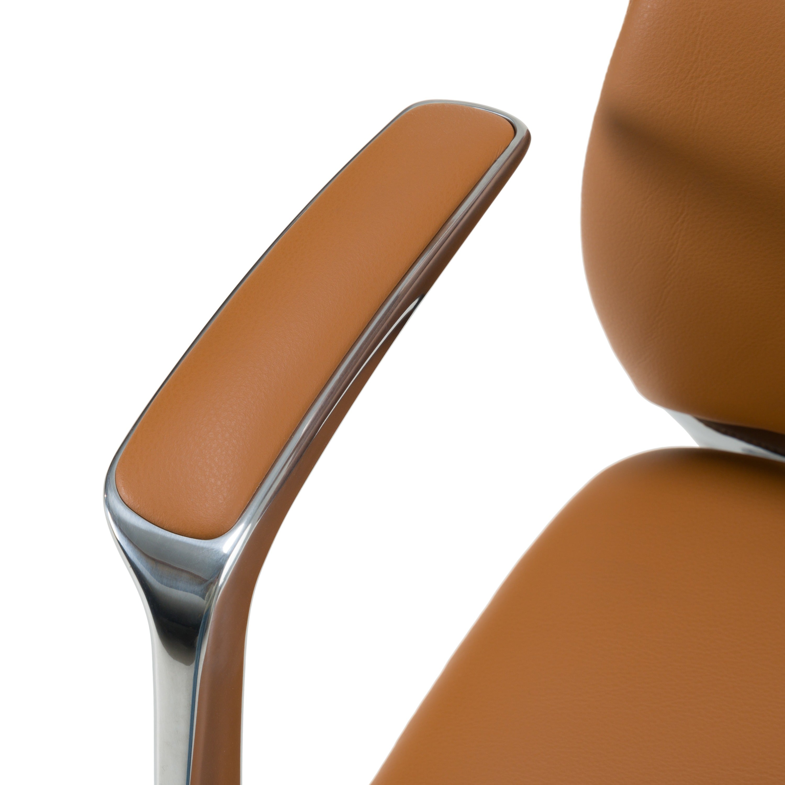 Clyne - Modern Camel Vegan Leather Executive Office Chair - image 4