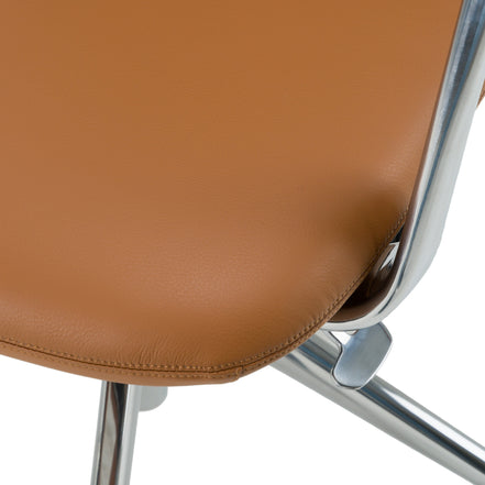 Clyne - Modern Camel Vegan Leather Executive Office Chair - image 5