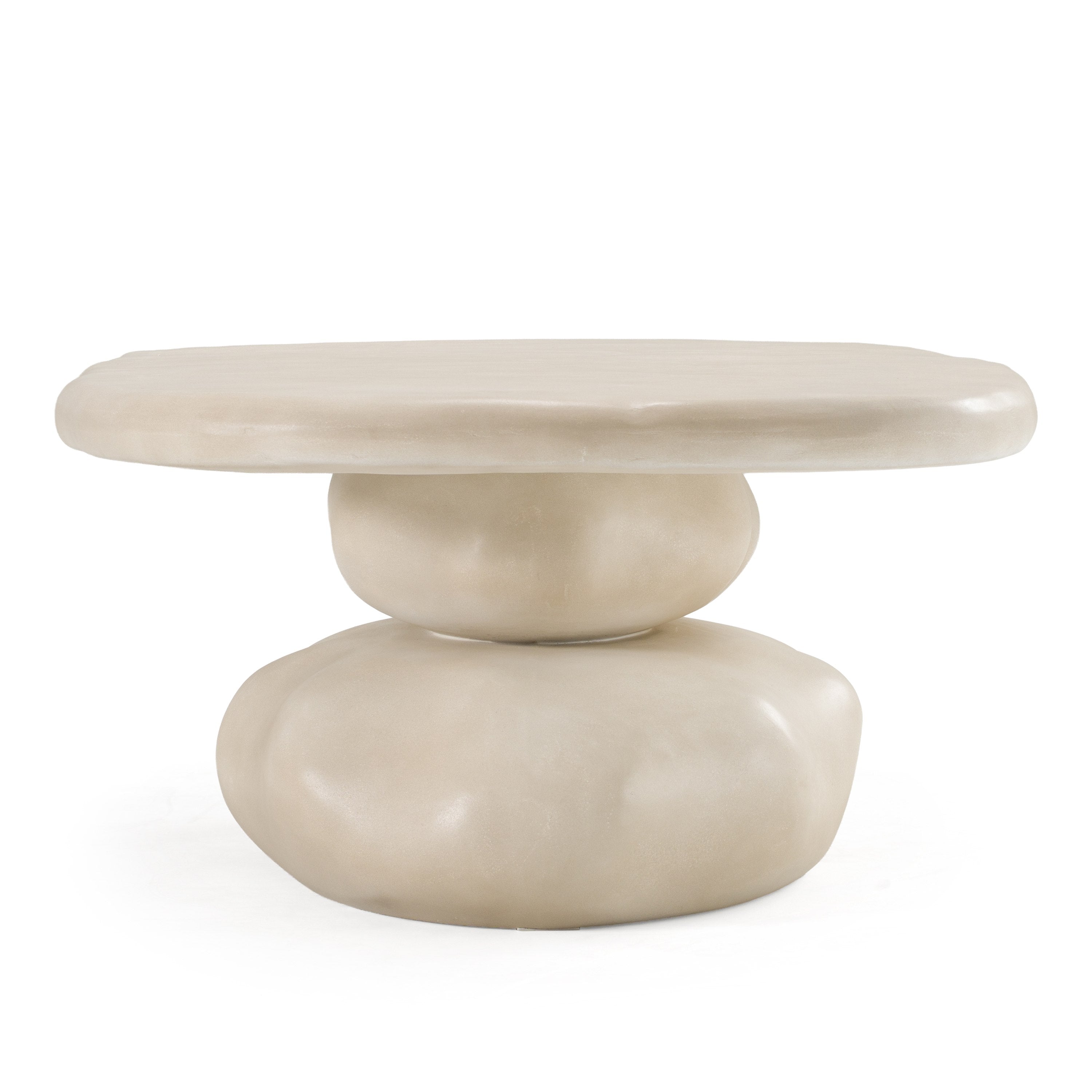 Coates - Modern Beige Concrete Coffee Table - image 2