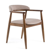 Cohen - Mid-Century Modern Tan Fabric + Walnut Dining Chair - image 5