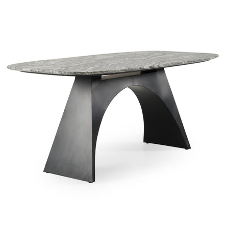 Colbert - Modern Black & White Marble Dining Table - image 2