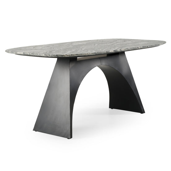 Colbert - Modern Black & White Marble Dining Table - image 2