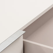 Colima - Modern Matte Beige + Walnut TV Stand - image 2
