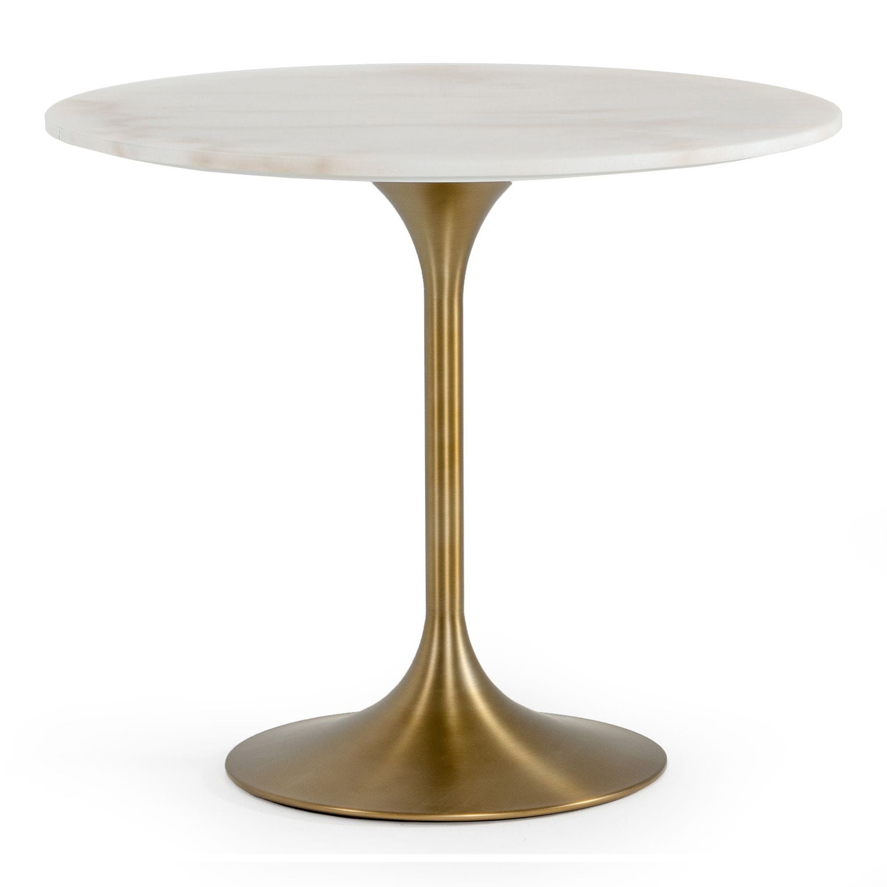 Collins - Glam White Marble & Gold Dining Table - image 5