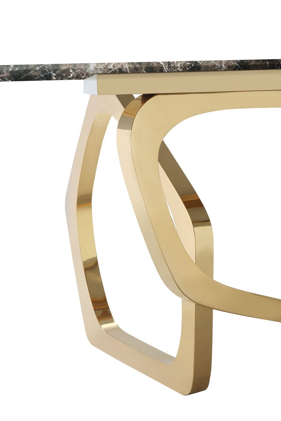 Colton - Modern Brown & Gold Dining Table - image 2