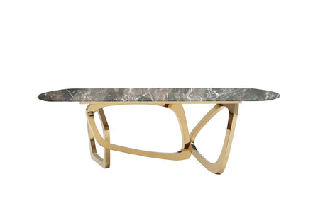 Colton - Modern Brown & Gold Dining Table - image 5
