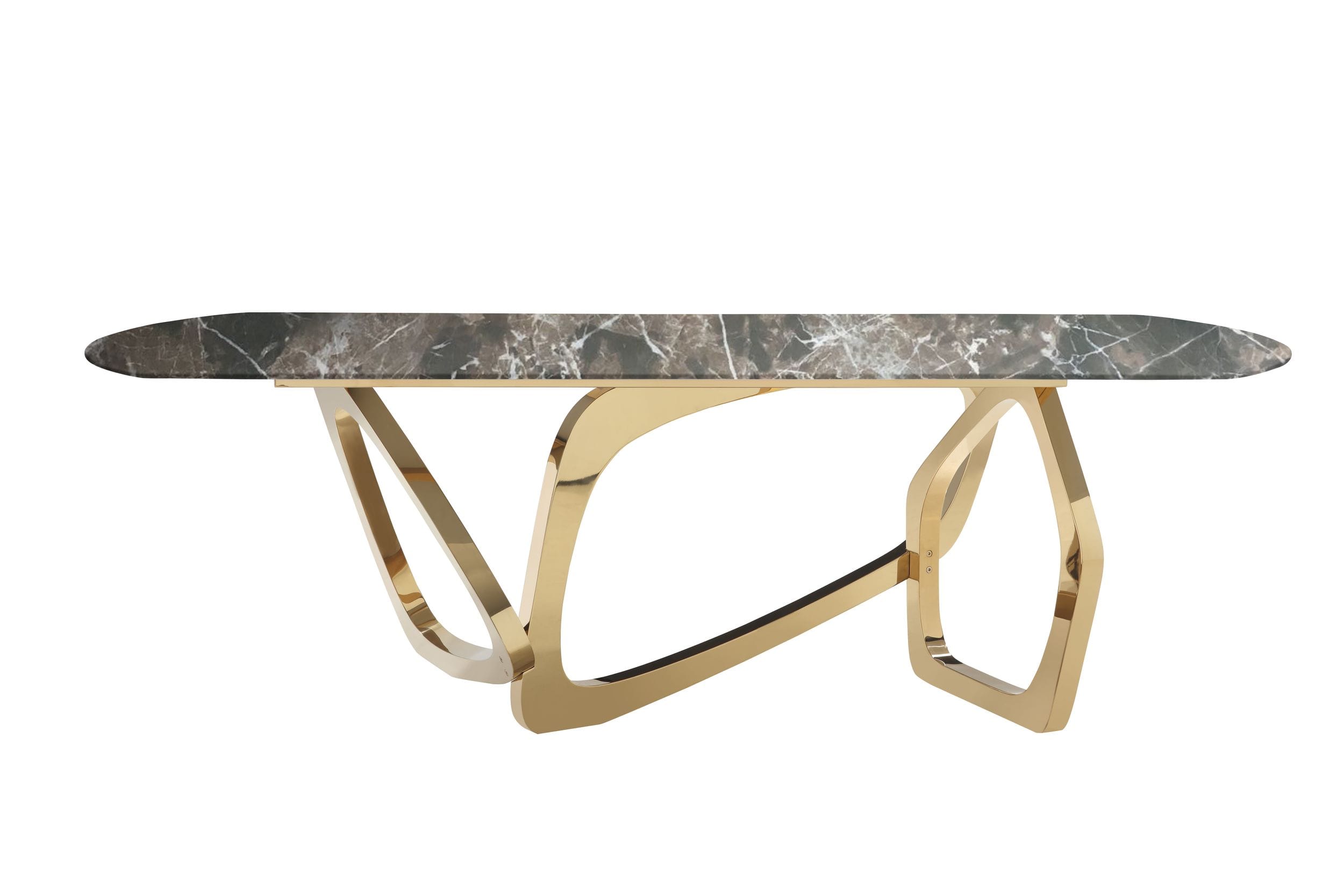 Colton - Modern Brown & Gold Dining Table - image 4