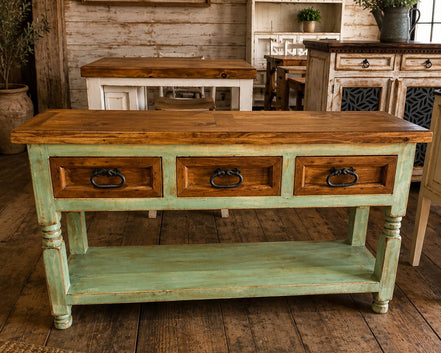 Sebastian Console Lime Green-Nogal