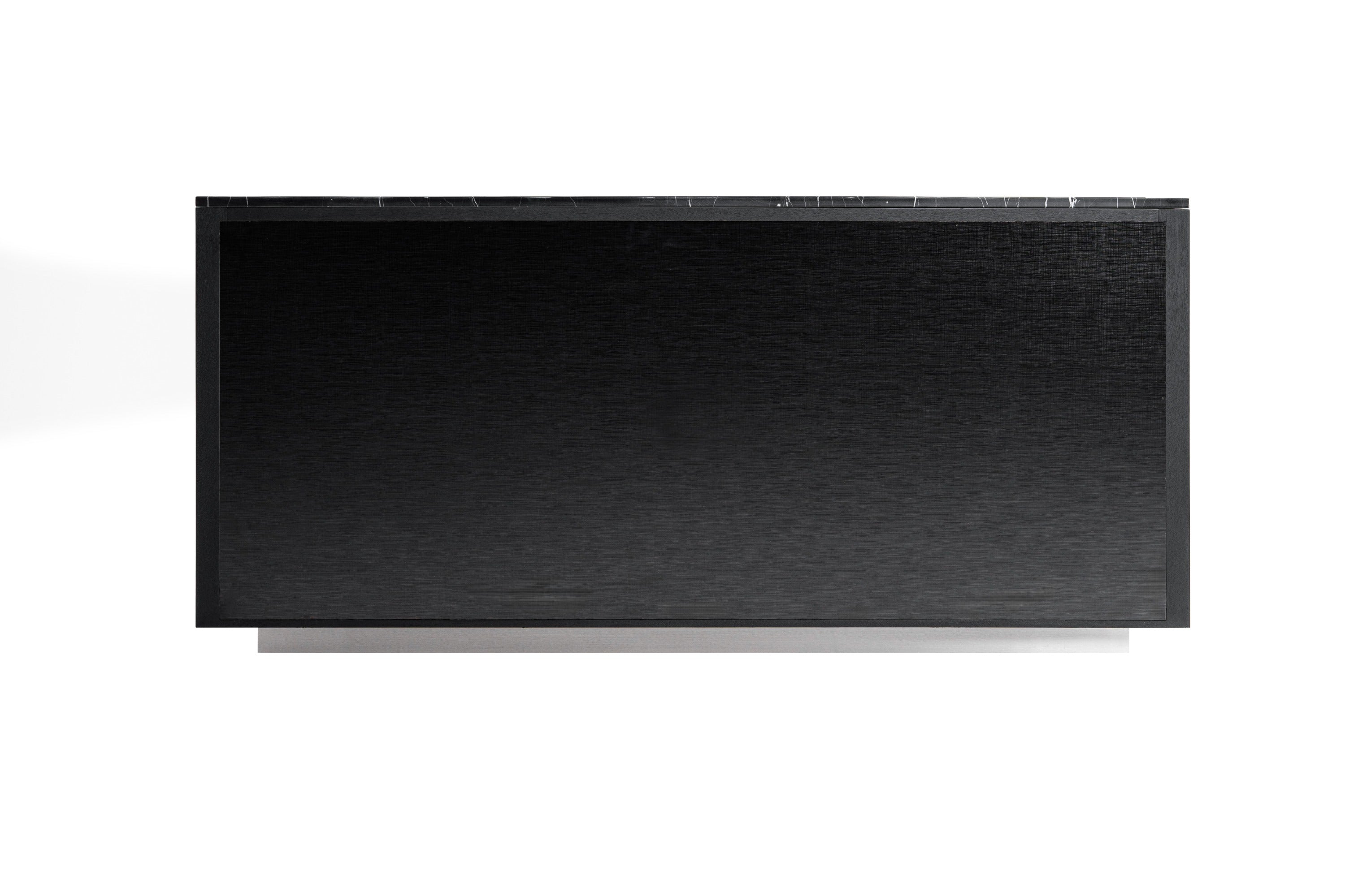 Concord - Modern Black Marble + Black Ash + Aluminum Dresser - image 4