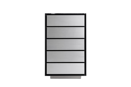 Concord - Modern Black Marble + Black Ash + Aluminum Chest