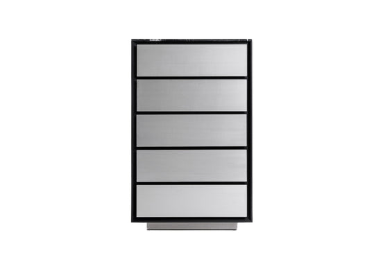 Concord - Modern Black Marble + Black Ash + Aluminum Chest