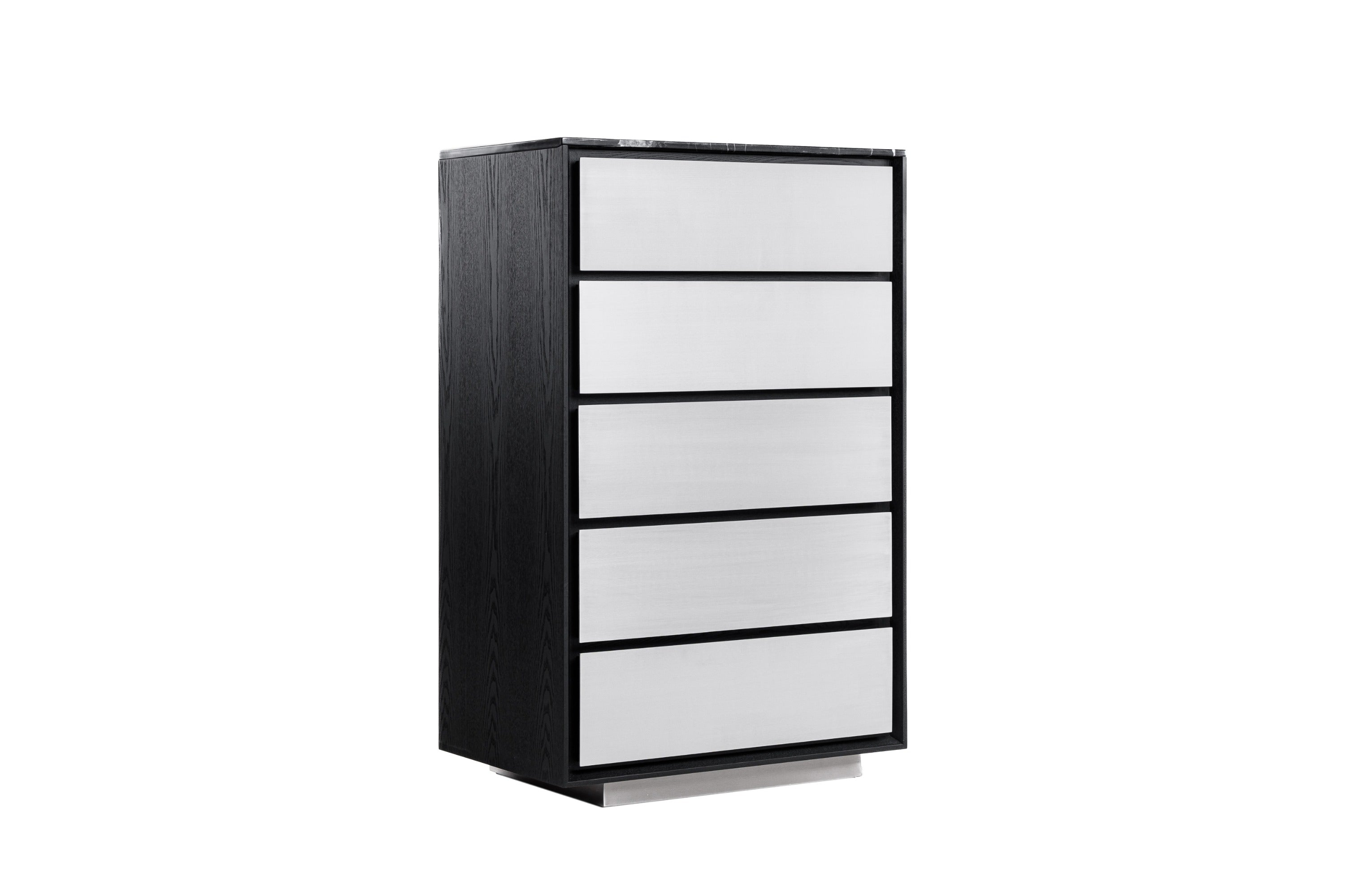 Concord - Modern Black Marble + Black Ash + Aluminum Chest - image 2