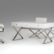 Congress Transitional White Crocodile Office Desk - image 4