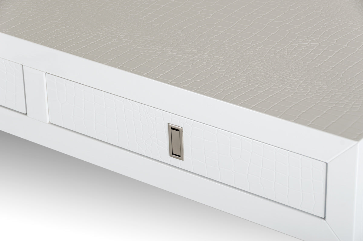 Congress Transitional White Crocodile Office Desk - image 2