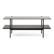 Conley - Mid-Century Modern Grey Glass + Black Ash Coffee Table - image 5