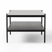 Conley - Mid-Century Modern Grey Glass + Black Ash Coffee Table - image 3