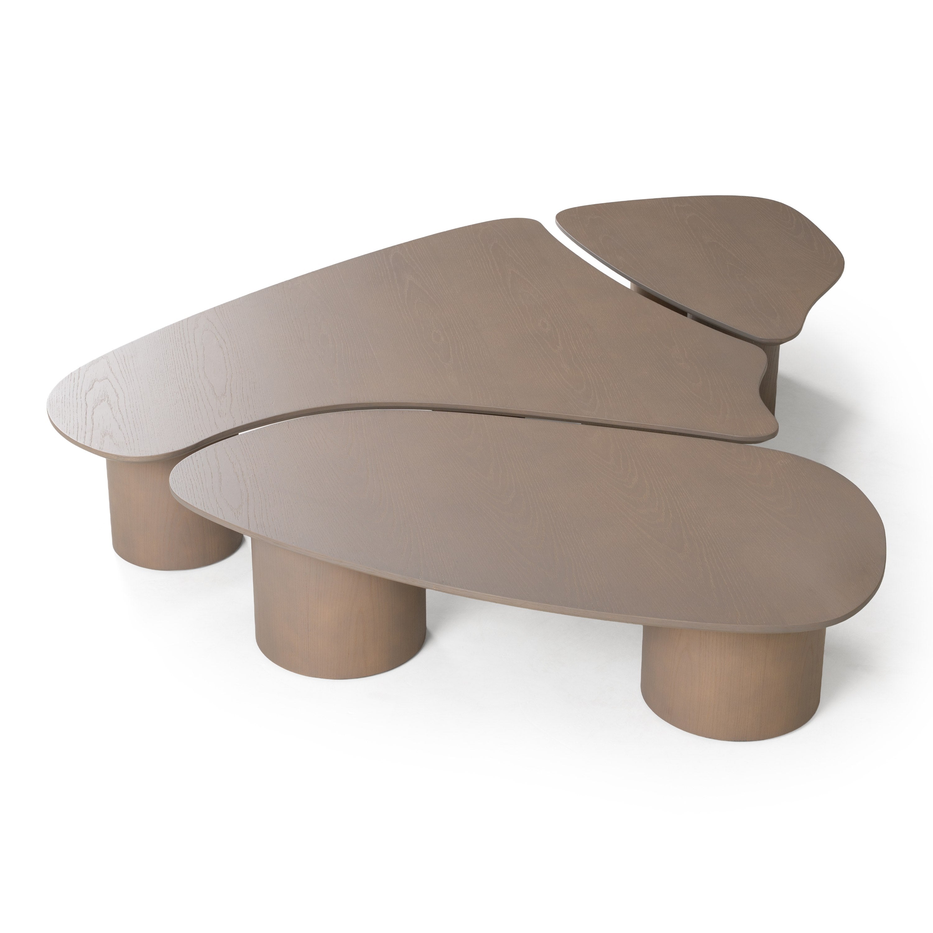 Connie - Modern White Oak Nesting Coffee Table Set - image 3