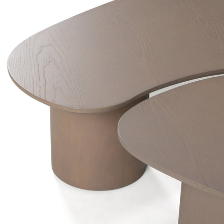 Connie - Modern White Oak Nesting Coffee Table Set - image 5