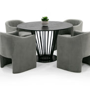 Conroy - Modern Black Round Dining Table