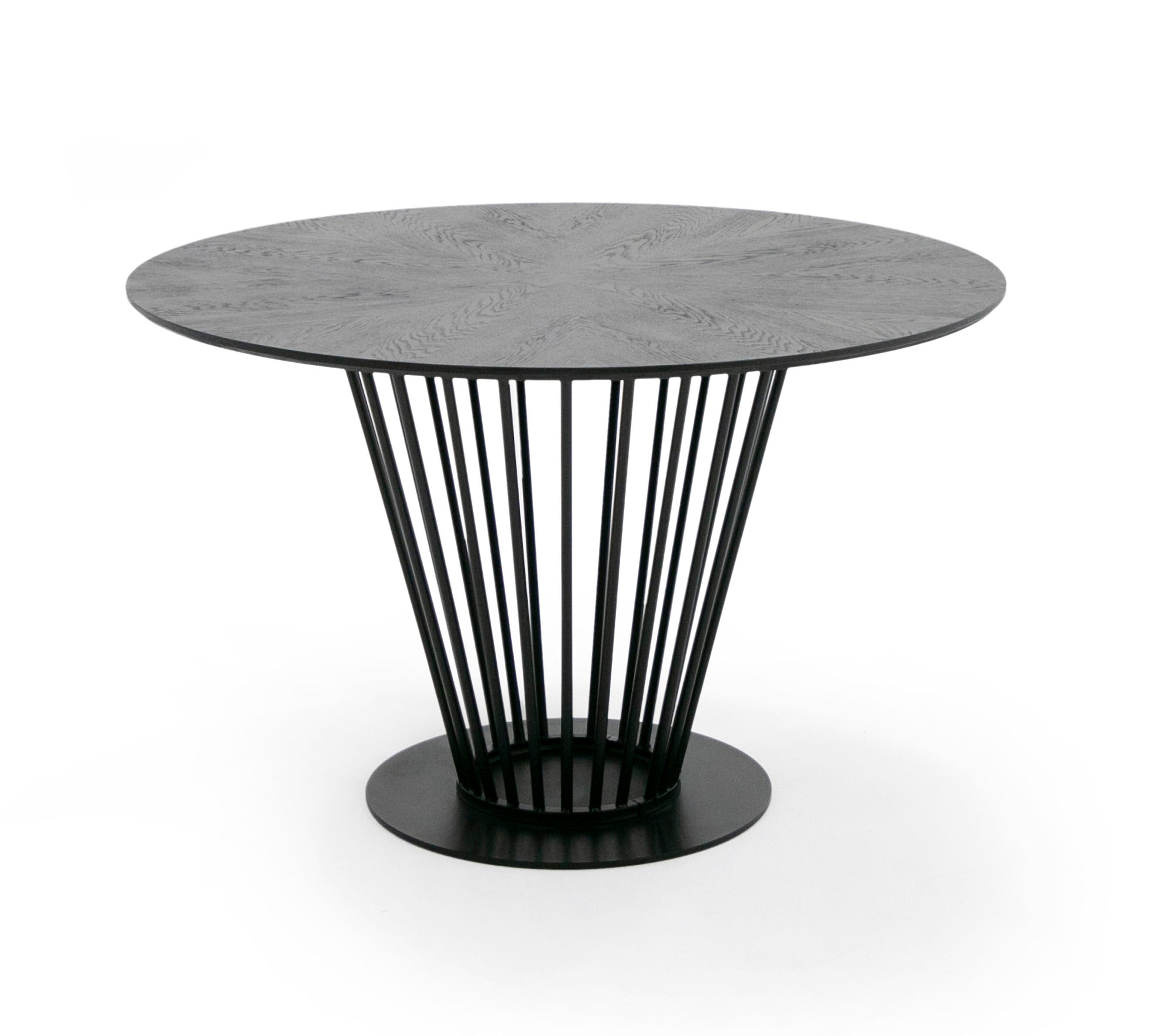 Conroy - Modern Black Round Dining Table - image 2