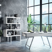 Maze Modern White High Gloss Bookcase - image 2