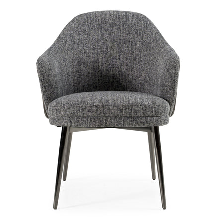 Cora - Modern Grey Fabric & Leatherette Dining Chair - image 5