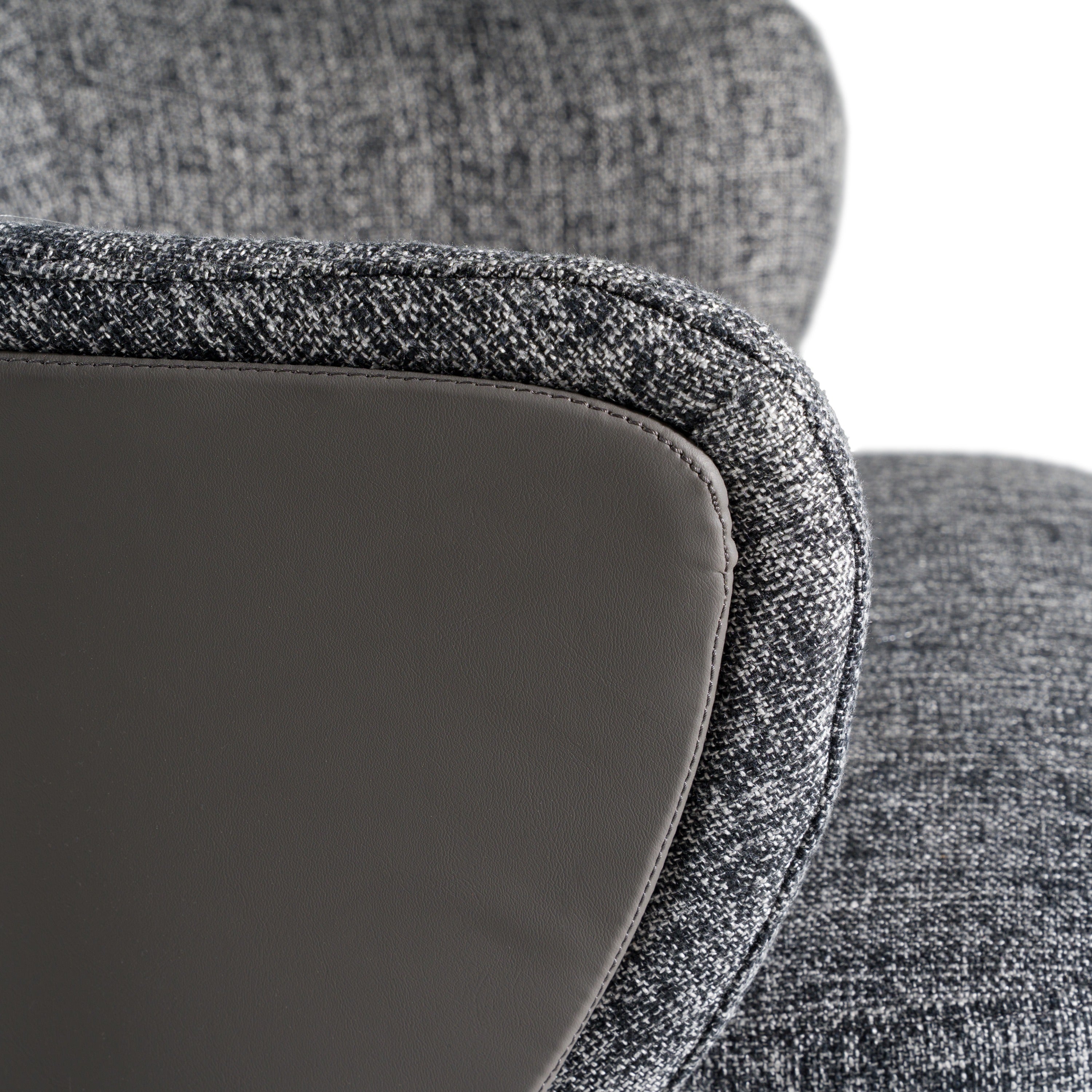 Skyline + Cora - Modern Black Crocodile + Grey Fabric & Leatherette Dining Set - image 3