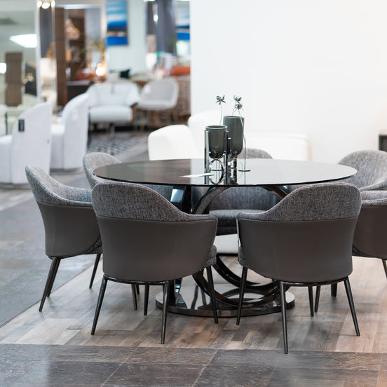 Cora - Modern Grey Fabric & Leatherette Dining Chair - image 2