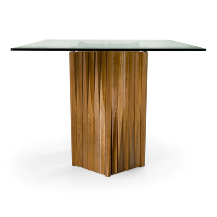 Corbin Mid-Century Walnut & Glass Dining Table - image 4