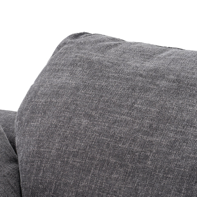 Corinth - Modern Dark Grey Fabric Sectional Sofa with 3 Power Recliners