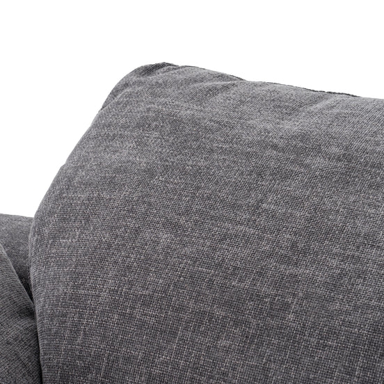 Corinth - Modern Dark Grey Fabric Sectional Sofa with 3 Power Recliners
