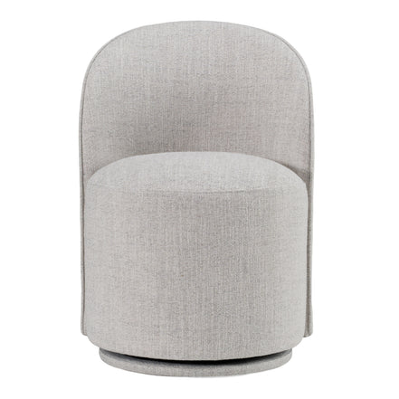 Correa - Modern Light Grey Fabric Swivel Dining Chair - image 2