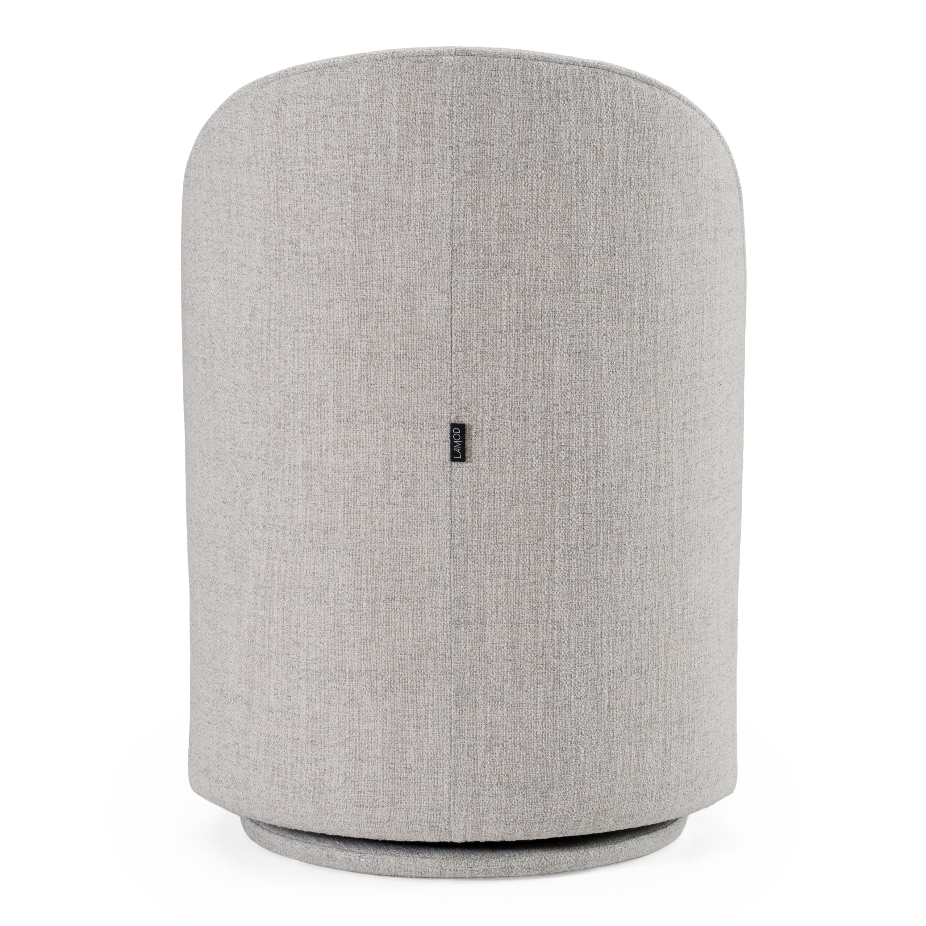 Correa - Modern Light Grey Fabric Swivel Dining Chair - image 4