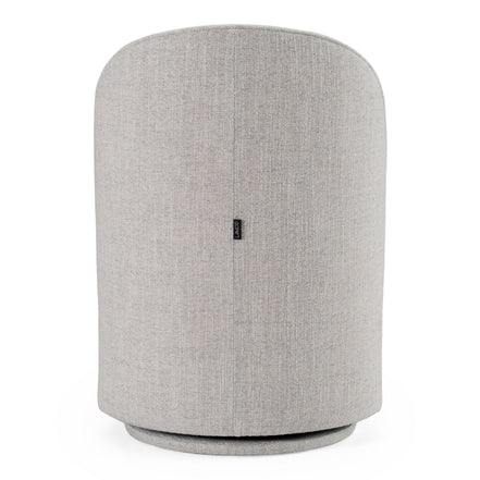 Correa - Modern Light Grey Fabric Swivel Dining Chair - image 4