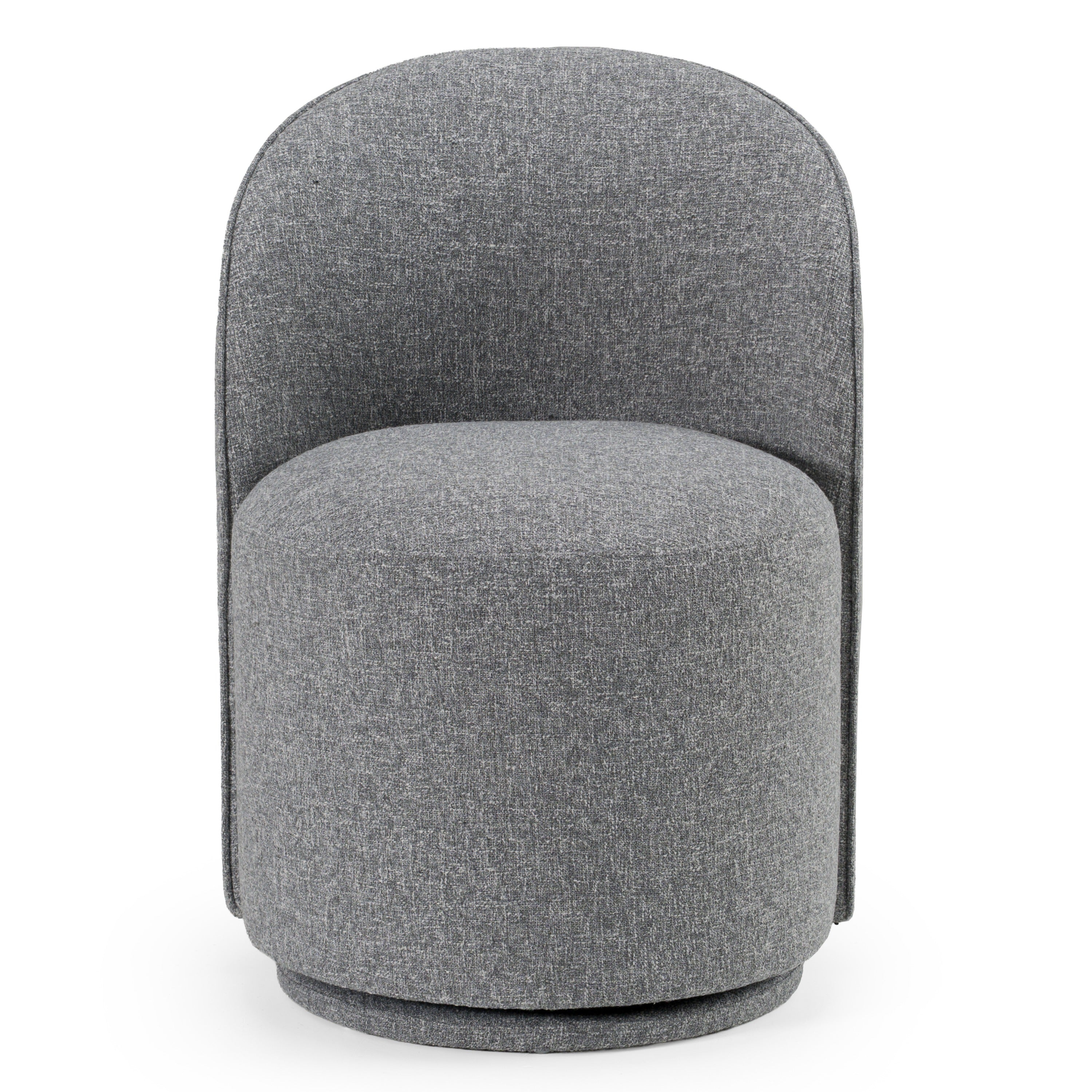 Correa - Modern Grey Fabric Swivel Dining Chair - image 2