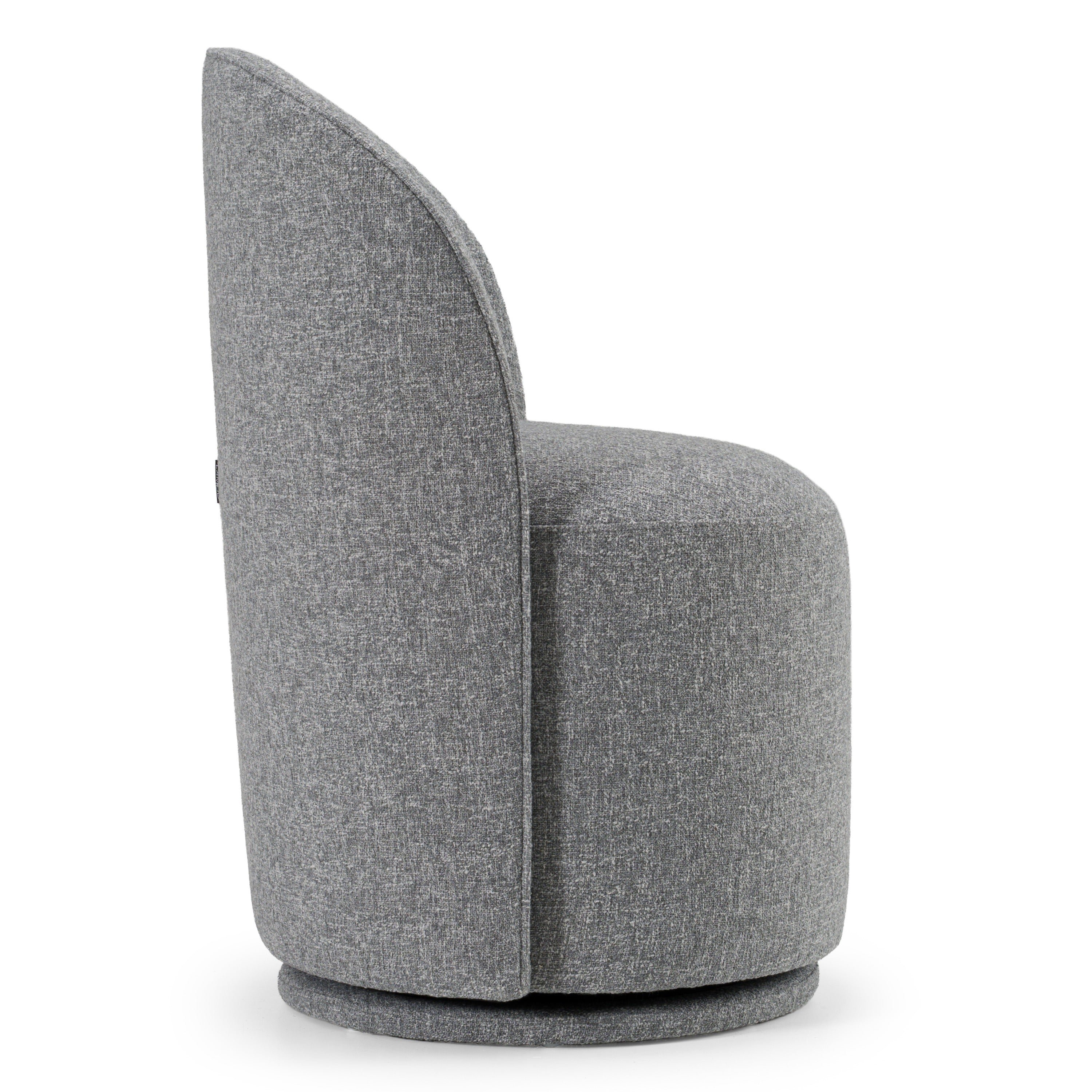 Correa - Modern Grey Fabric Swivel Dining Chair - image 3