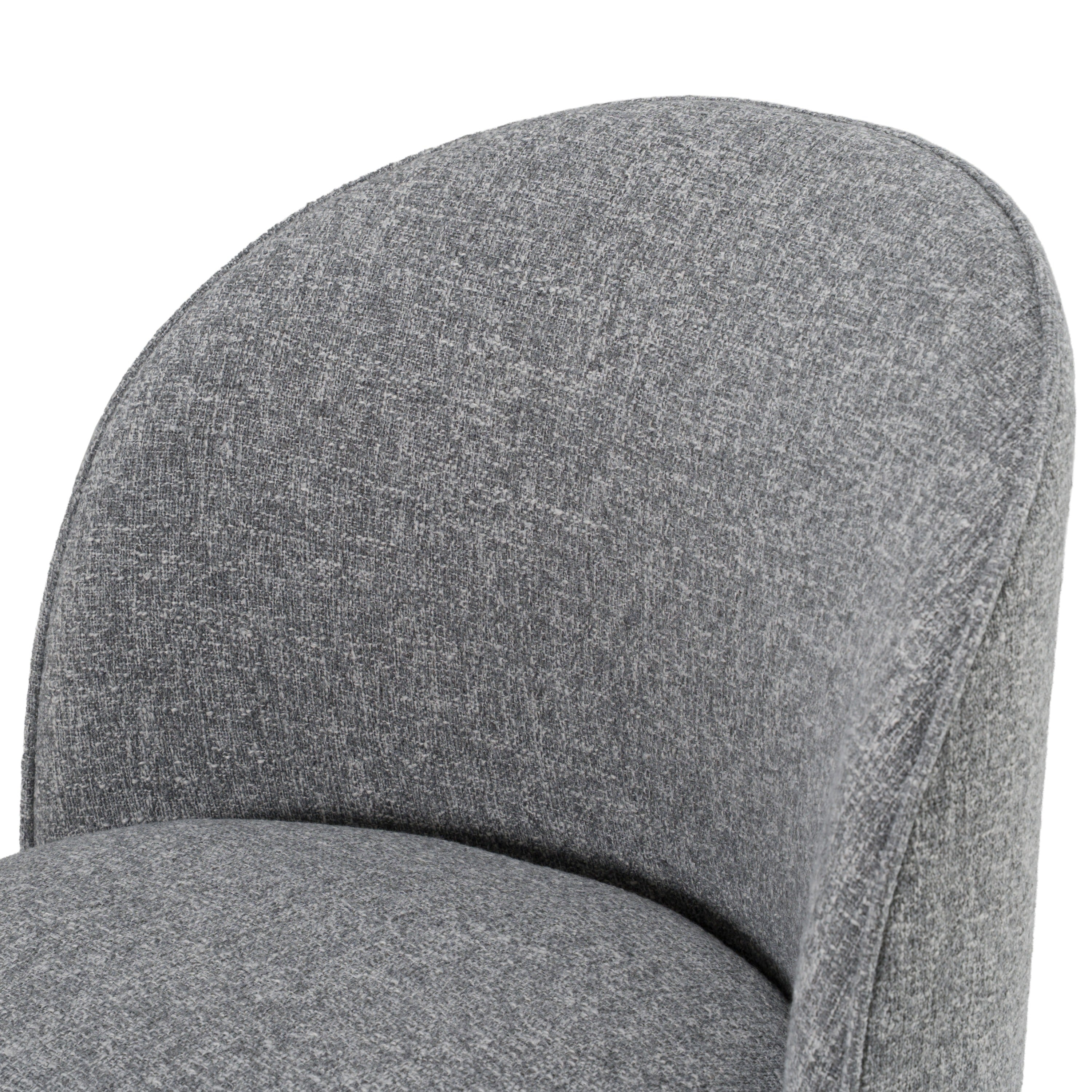 Correa - Modern Grey Fabric Swivel Dining Chair - image 5