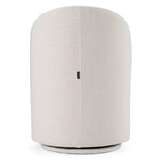 Correa - Modern White Fabric Swivel Dining Chair - image 4