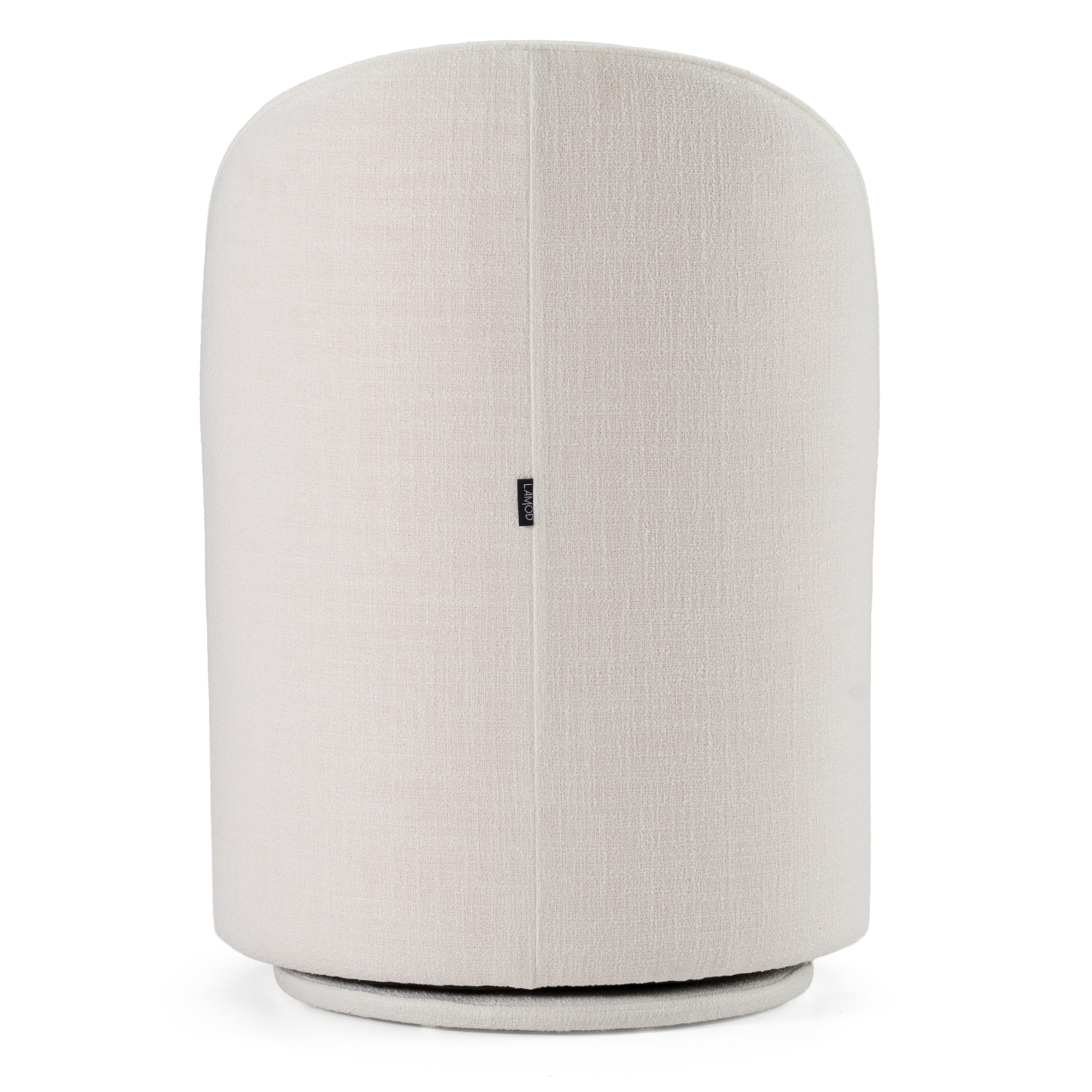 Correa - Modern White Fabric Swivel Dining Chair - image 4