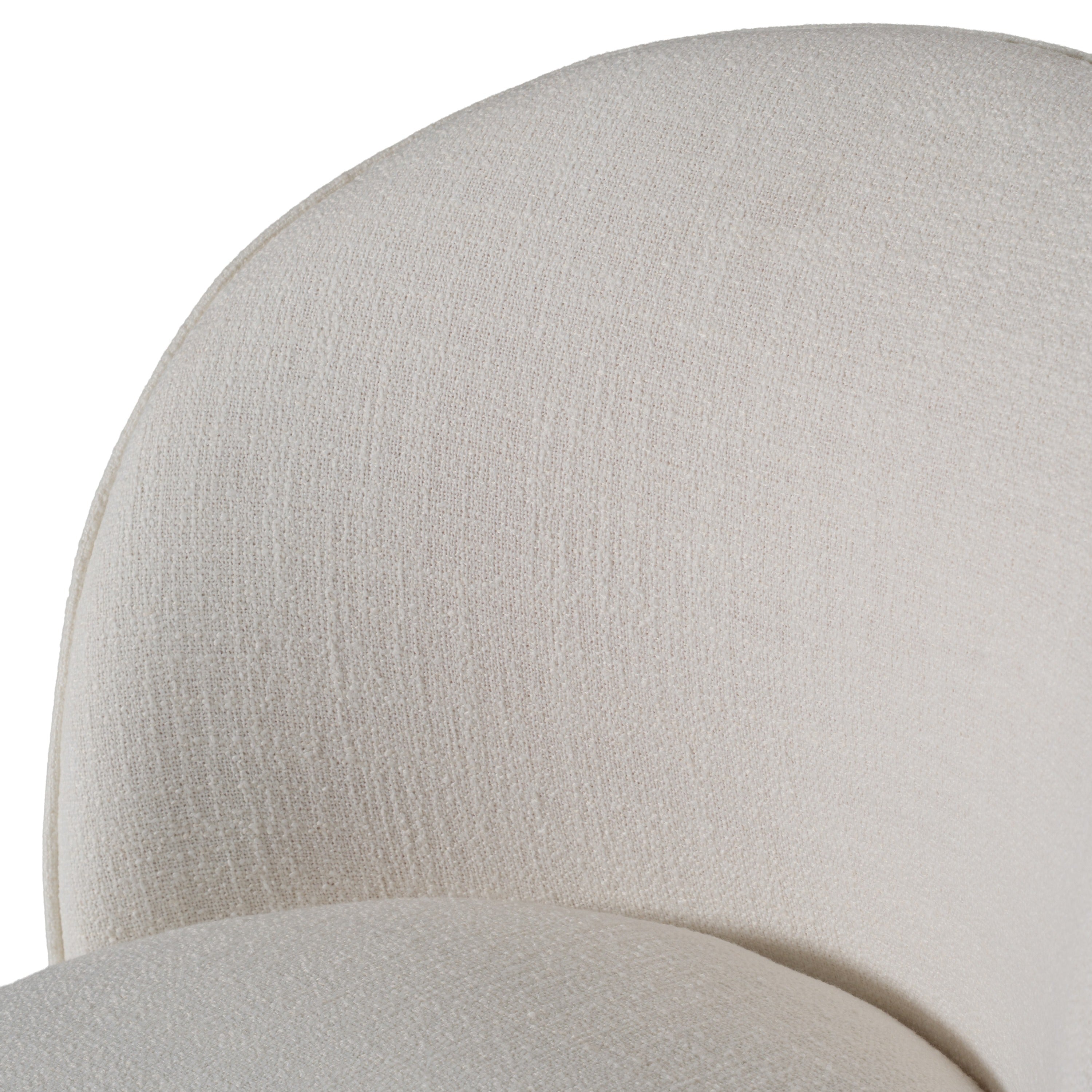 Correa - Modern White Fabric Swivel Dining Chair - image 5
